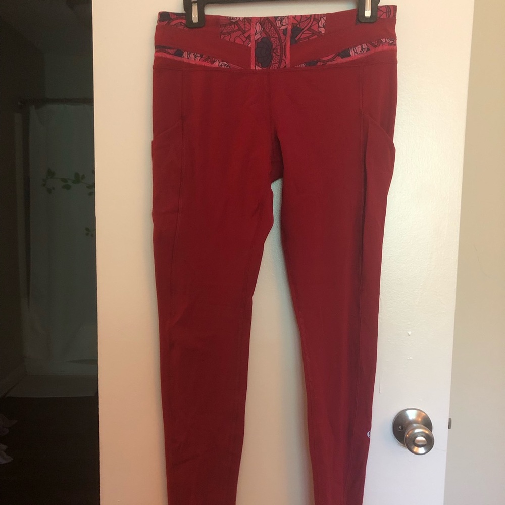 Lululemon red leggings